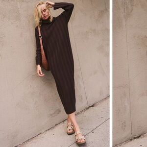 Wanda Sweater Dress in Black Coffee